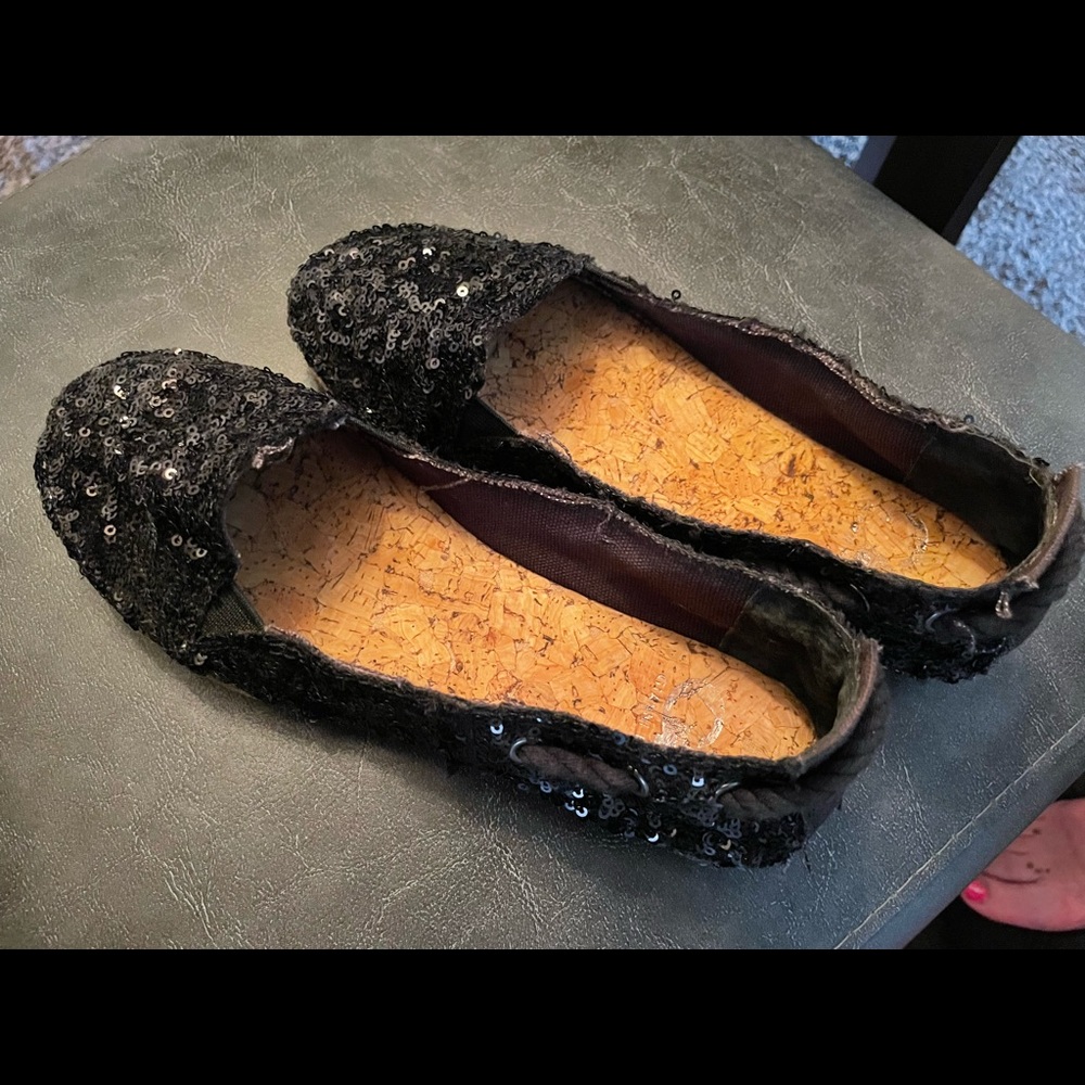 GB sequined flats. Virtually new!
